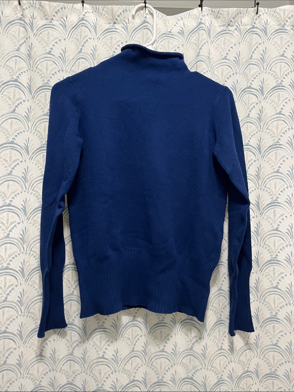 French Connection Navy Mock Neck Long Sleeve Top